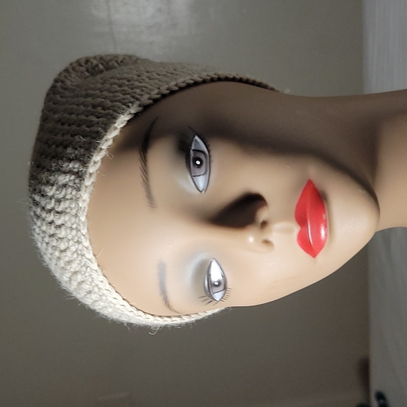 Fisherman 100 % Wool Roll - Up Beanie One Size Color like light beige gray - Picture 2 of 4